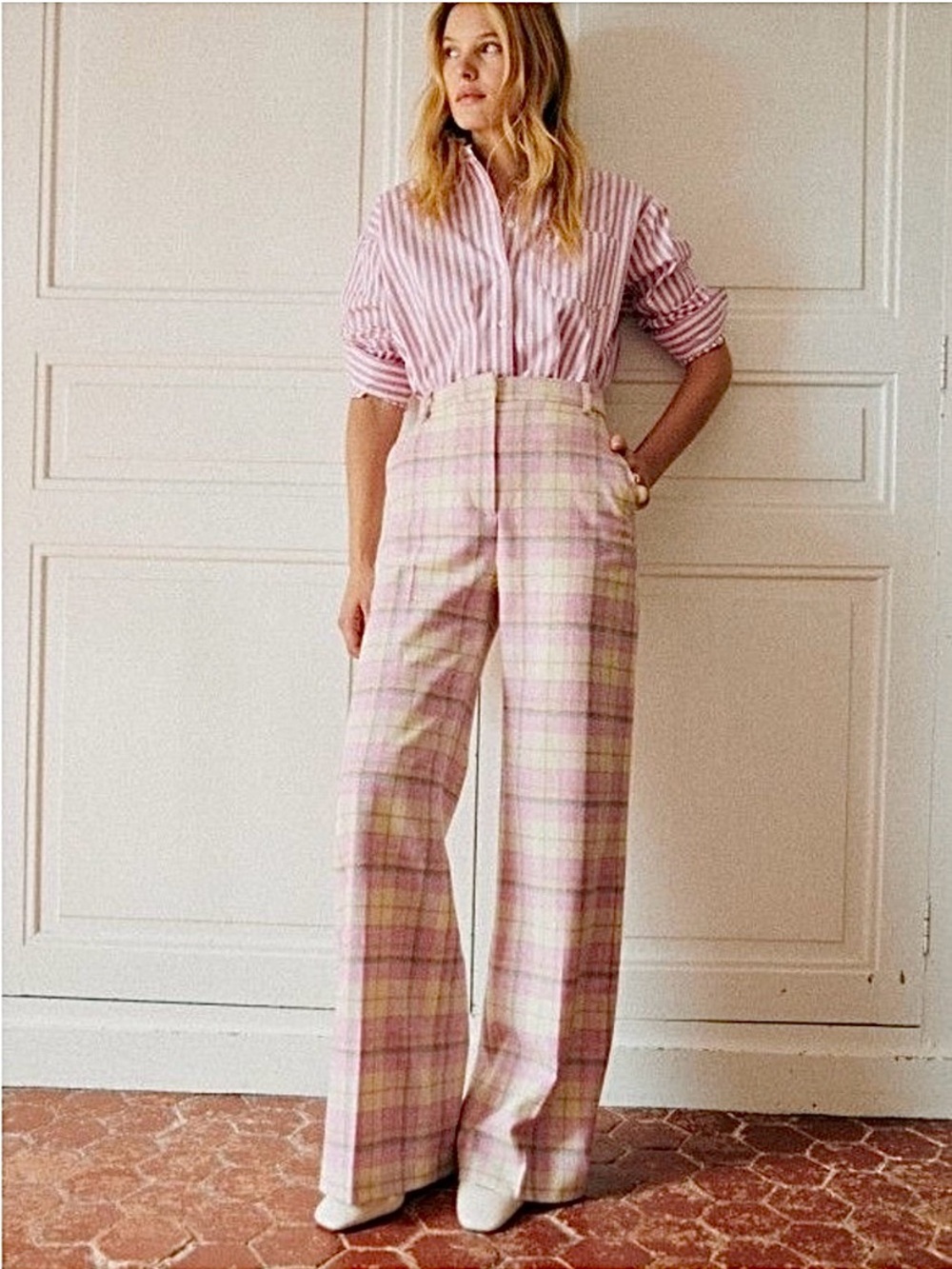 Sézane Matheo Trousers In Bubblegum